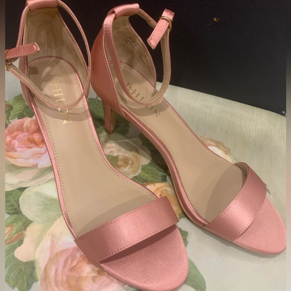BHLDN Egret Heels In Pink Blush Size 7 NEW never worn